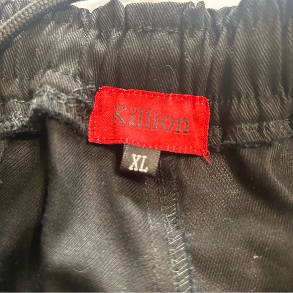 Killion Brand Twill Trackers in Black Size XL Joggers Zippered Pkts & Leg - Picture 13 of 13